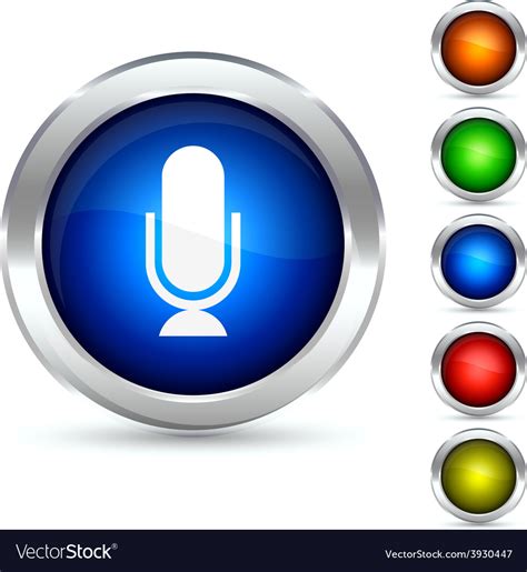 Mic button Royalty Free Vector Image - VectorStock