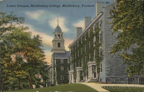 Lower Campus at Middlebury College Vermont Postcard