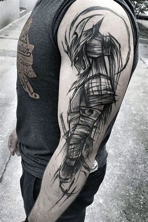 300+ Powerful Warrior Tattoo Designs (2024) | Sketch style tattoos ...