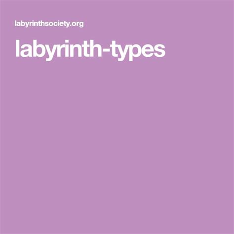 labyrinth-types | Labyrinth, Type, Sacred geometry