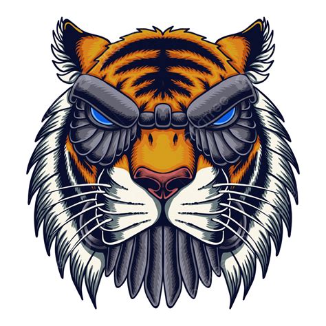 Robot Head Vector Design Images, Robot Tiger Head Vector Illustration, Tiger, Animal, Vector PNG ...