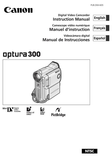 CANON OPTURA 300 INSTRUCTION MANUAL Pdf Download | ManualsLib