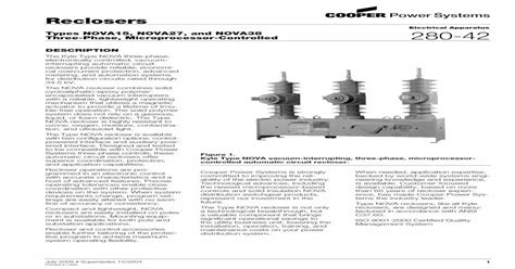 (PDF) 280-42 Types NOVA15, NOVA27, and NOVA38 Three · PDF fileThe NOVA recloser combines solid ...