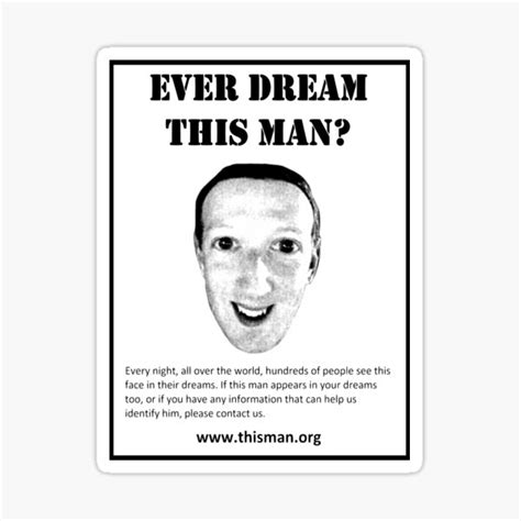 "Ever dream this man? " Sticker for Sale by CandyAcid | Redbubble