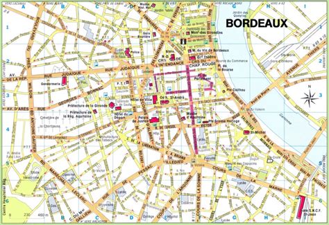 Bordeaux City Centre map - Ontheworldmap.com