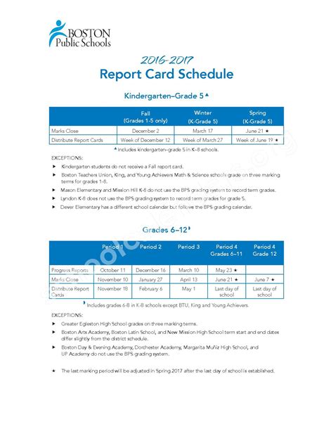 2016 - 2017 School Calendar | Boston Public Schools – Boston, MA