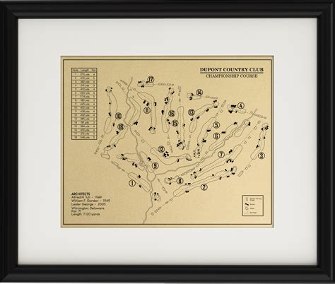 DuPont Country Club Championship Course Outline (Print) – GolfBlueprints