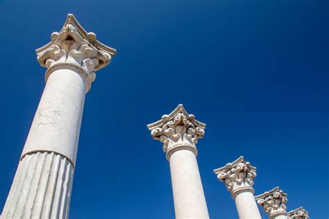 Greek Columns And Sky Free Stock Photo - Public Domain Pictures