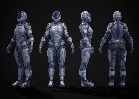 ArtStation - Female Sci-fi Soldier | Game Assets