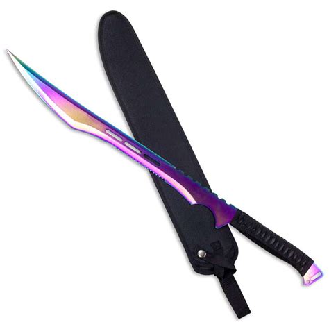 Titanium Finish Ninja Sword - Rainbow Color Collectors Swords - Full Tang Sword | KarateMart.com