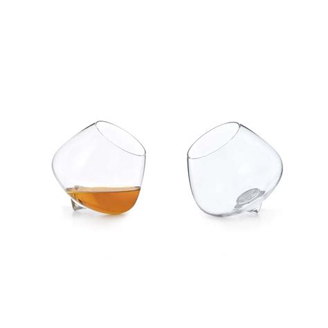 Cognac Glasses - Set of 2 | Wobble Cognac Glasses, Rocking | UncommonGoods