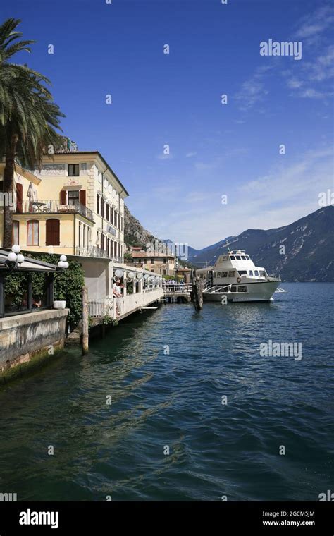 The Ferry at Limone, Lake Garda Stock Photo - Alamy