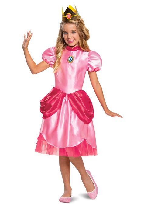 Super Mario Classic Princess Peach Girl's Costume