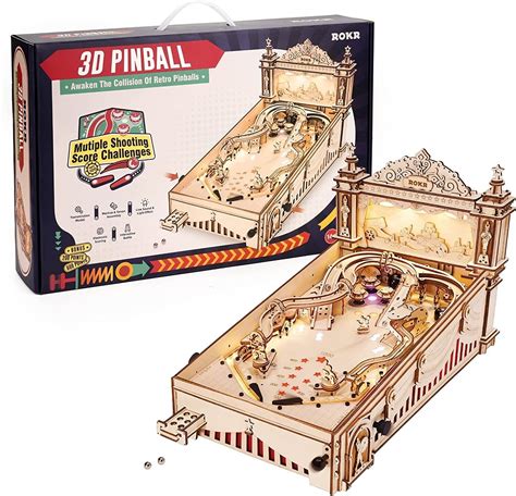 ROKR Pinball Machine 3D Wooden Puzzle Amusing Table Game Toy Children Xmas Gift | eBay