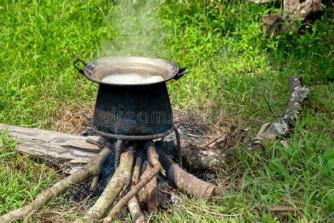 Tribal People Cooking Style Outdoor Stock Photo - Image of cooking, charcoal: 101085450