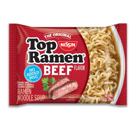 Buy Nissin Top Ramen Noodle Soup, Beef, 3 Ounce (Pack of 24) Online at ...