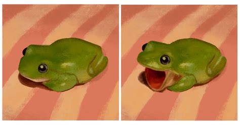 i painted a frog meme for comfort. just wanted to share with u all, that’s all. 🐸💖 : r/frogs