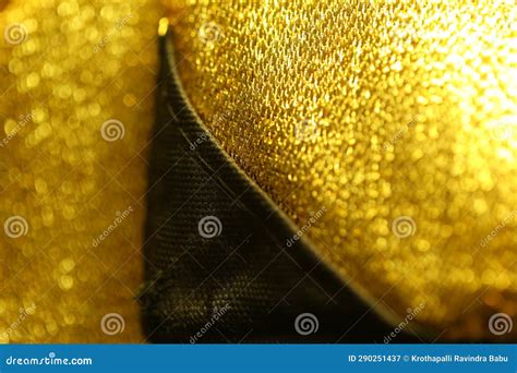 Abstract Gold Cloth Texture Macro Shot Stock Image - Image of tradition, shadow: 290251437