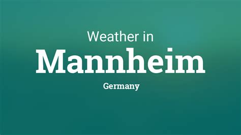 Weather for Mannheim, Germany