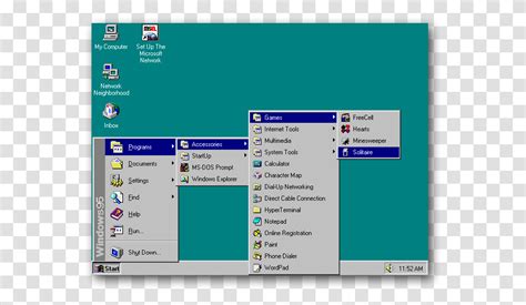 The History Of Start Windows 95 Start Menu, Word, Screen, Electronics Transparent Png – Pngset.com