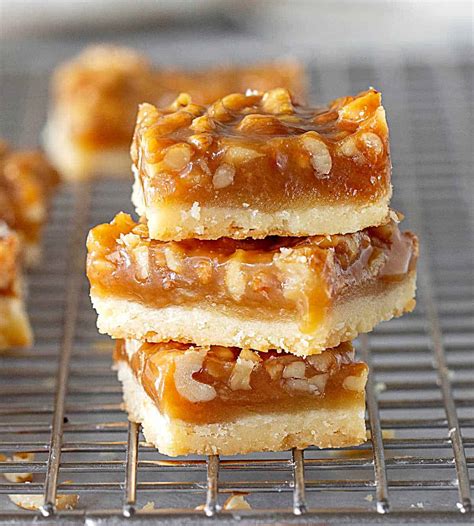 Walnut Squares (with shortbread crust) - Vintage Kitchen Notes