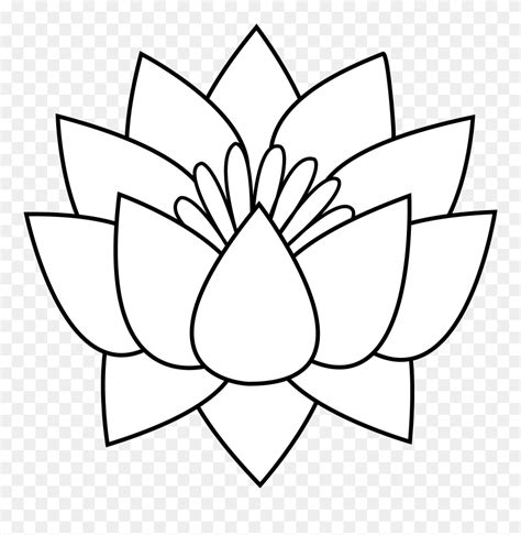 Flower Line Drawing Clipart | Best Flower Site