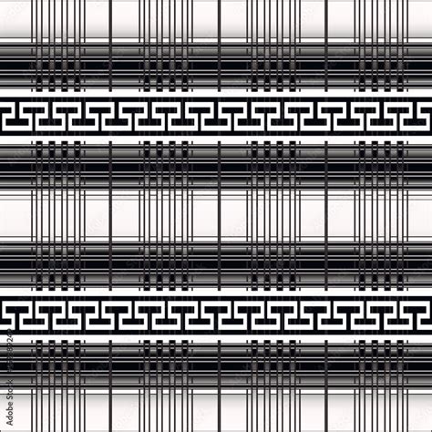 Horizontal borders. Greek borders modern seamless pattern. Black and ...