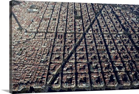 The Eixample District, Barcelona, Spain - Aerial Photograph Wall Art ...