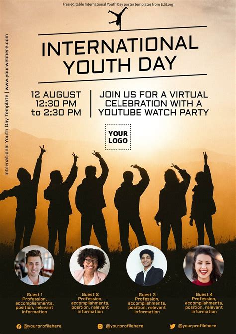 International Youth Day Poster Templates