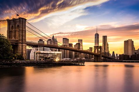 Brooklyn Bridge at sunset Photograph by Mihai Andritoiu - Fine Art America