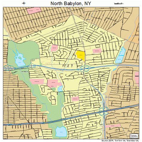 North Babylon New York Street Map 3651440