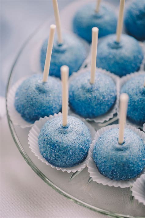 Sparkly Blue Cake Pop Desserts