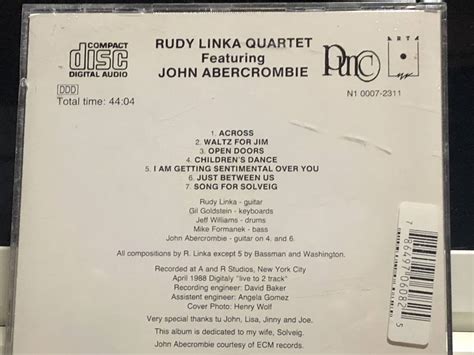 (R) Rudy Linka Quartet feat.John Abercrombie ルディ・リンカ ジョン・アバークロンビー /【Buyee】 日本代购平台-产品购物网站大全-Buyee ...