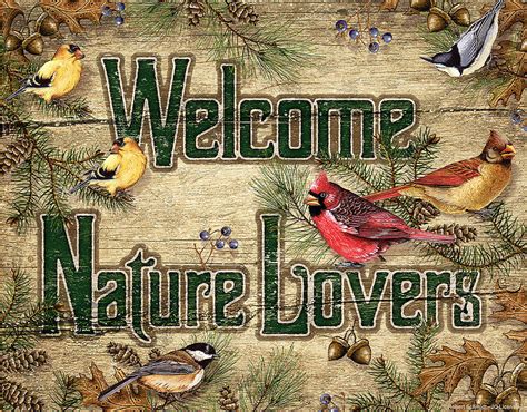 Welcome Nature Lovers Painting by JQ Licensing