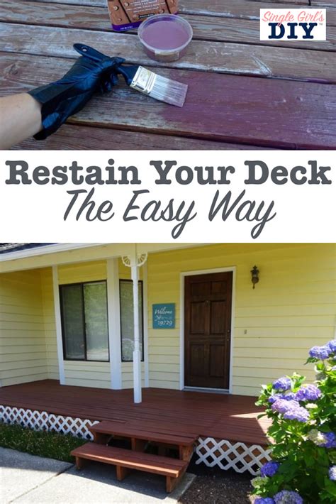 How To Stain & Seal a Deck in One Step - Single Girl's DIY