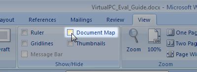 Word – How to open the Document Map in Microsoft Word – Unix Server Solutions