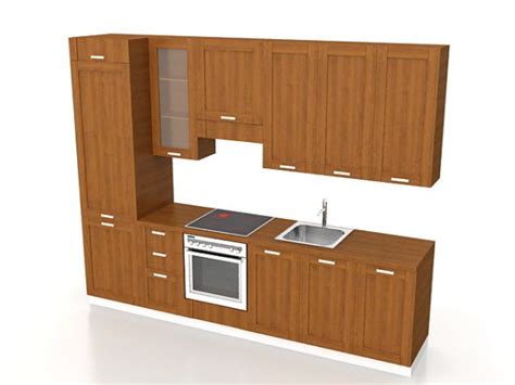 Corridor Kitchen Cabinet Design Free 3d Model - .Max, .Vray - Open3dModel