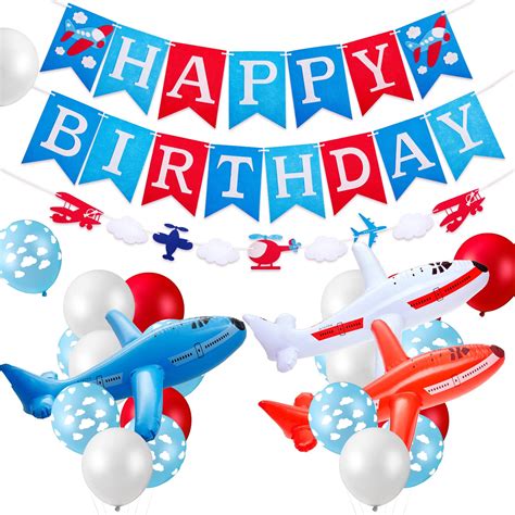 Buy Airplane Birthday Party Supplies 56 Pieces Airplane Themed Party ...