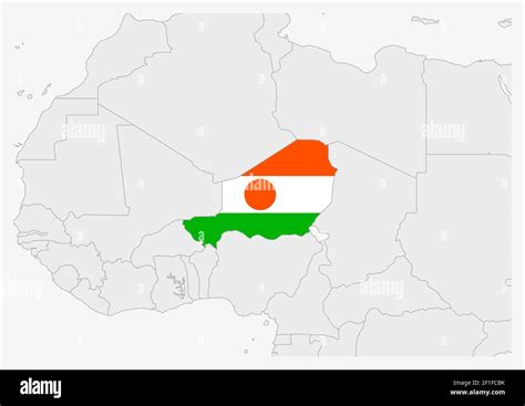 Niger Flag Map