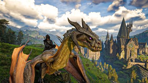 Hogwarts Legacy - Flying On A Dragon Mount (Mod Showcase) - YouTube