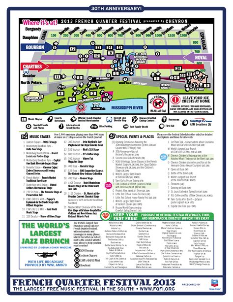 2013 French Quarter Festival Map | WWNO