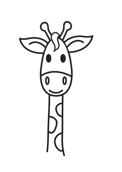 Coloring page Giraffe Head - img 17897. | Giraffe drawing, Doodle ...