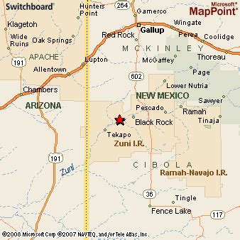 Zuni Pueblo, New Mexico Area Map & More