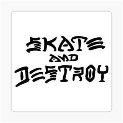 "Thrasher Skate And Destroy Sticker" Sticker for Sale by Deathmetaltees ...