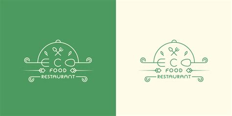 Eco-food logo design illustration flat symbol vector icon simple stamp ...