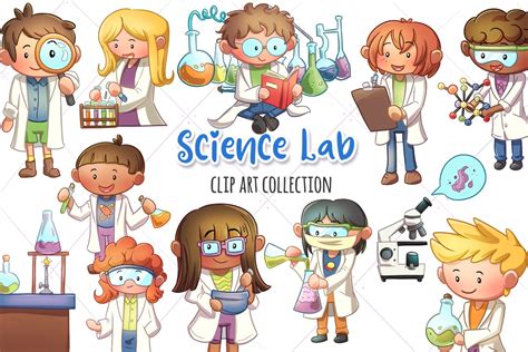 Süße Wissenschaft Lab Clipart Kid Scientist ClipArt Kawaii | Etsy