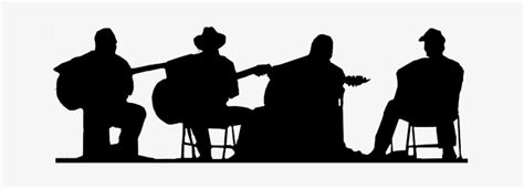 Rock Band Silhouette Png Download - Acoustic Band Clip Art Transparent ...