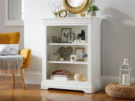 Toulouse White Painted Low Small Bookcase | Free Standard Delivery