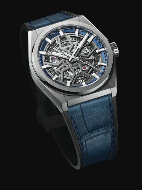 DEFY Classic Titanium with skeleton dial and leather strap - ZENITH