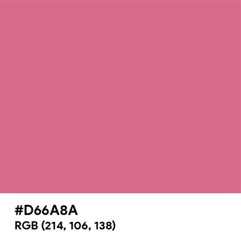 Livid Pink color hex code is #D66A8A